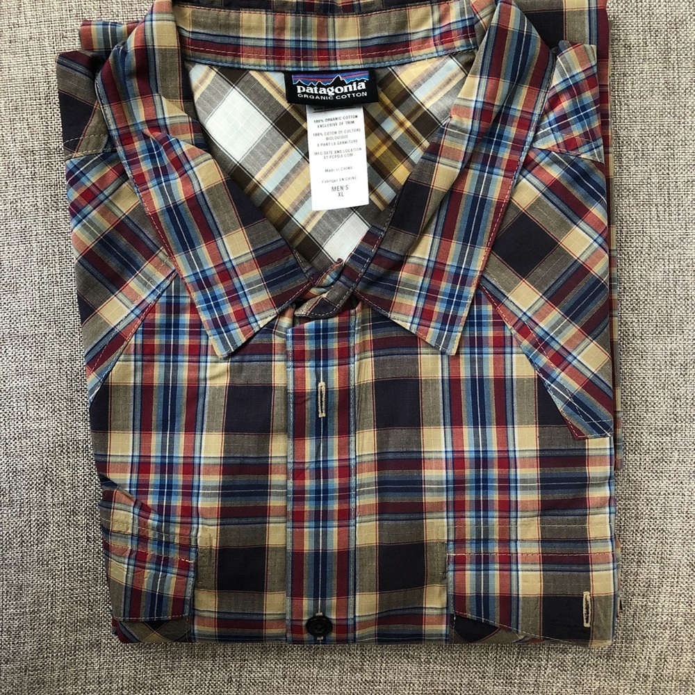 Patagonia Plaid Button Up Organic Cotton XL